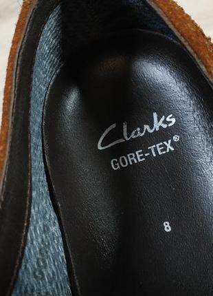 Замшеві чоловічі туфлі броги clarks gore-tex оригінал, розмір 4210 фото