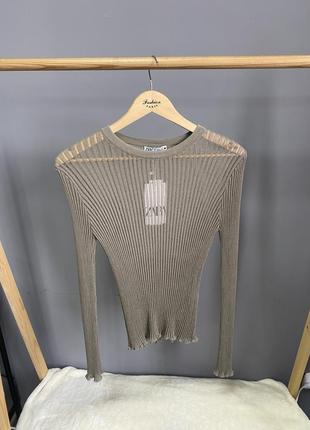 Лонг zara, сітчастий прозорий светр зара