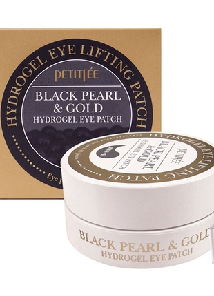 Гидрогелевые патчи для глаз с черным жемчугом petitfee black pearl & gold hydrogel eye patch2 фото