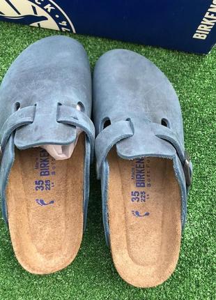 Сланцы, шлепки birkenstock boston   35, оригинал.кожа6 фото