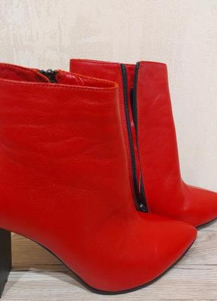 Красные кожаные ботиночки1 фото