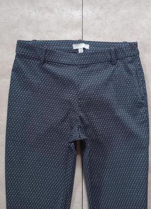 Котоновые зауженные штаны брюки скинни с высокой талией h&m, 12 pазмер.2 фото