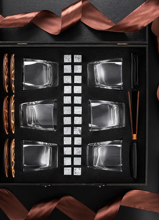 Подарочный стеклянный набор для виски с шестью бокалами luminarc sterling 300 мл4 фото