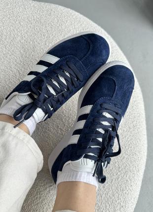 👟 кеди adidas gazelle dark blue    / наложка bs👟3 фото