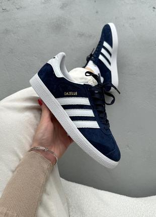 👟 кеди flashback adidas gazelle dark blue    / наложка bs👟