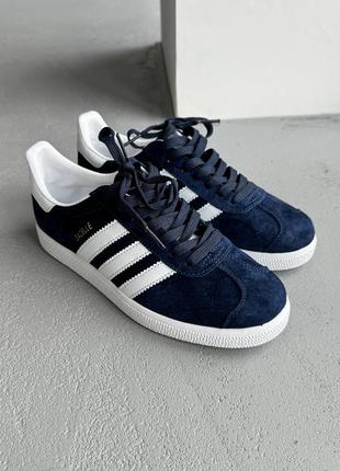 👟 кеди adidas gazelle dark blue    / наложка bs👟6 фото