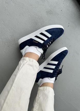 👟 кеди adidas gazelle dark blue    / наложка bs👟9 фото