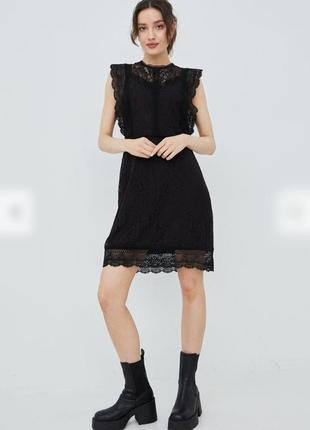 Only черное кружевное платье, вечернее платье, коктейльное платье, вечернее платье1 фото
