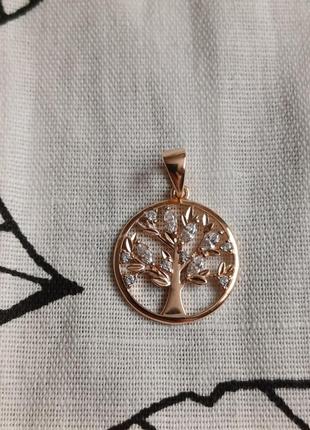 Кулон дерево жизни золото 585