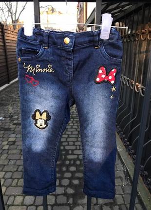 Джинсы на подкладке хб disney на рост 80 см