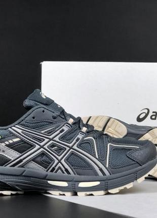 Asics gel-kahana 8 сірі кросівки чоловічі асікс сітка шкіра весняні літні демісезонні демісезон низькі відмінна якість1 фото