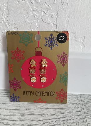 Серьги шарики primark новогодние новогодний стиль