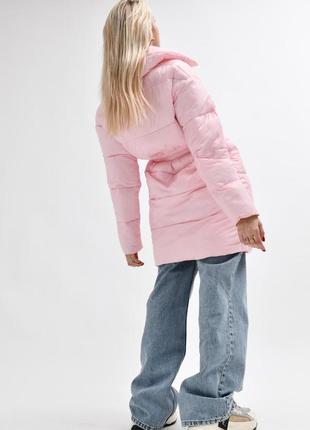 Демісезонна куртка-пальто світло-рожева | 780193 фото