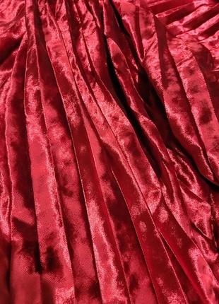 Роскошная бархатная плиссированная юбка!!!4 фото