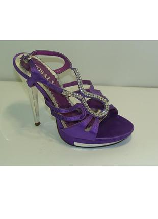 Босоніжки жіночі текстиль на шпильці - розпродаж 35 р