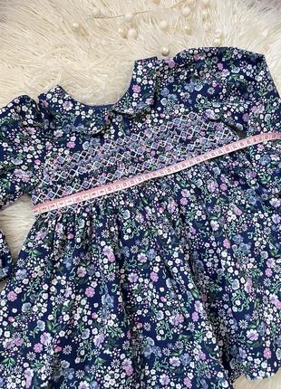 Сукня з вишивкою у квітковий принт3 фото
