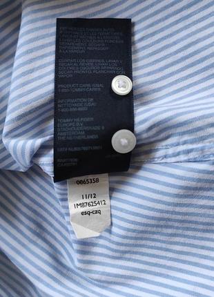 Tommy hilfiger сорочка в смужку, рубашка з рукавом , блуза натуральна7 фото