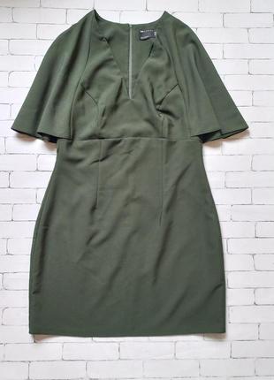 Зеленое платье мини футляр с v-образным вырезом от asos3 фото