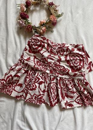 Пышная юбка в цветочный принт zara7 фото
