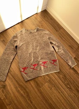 Теплый мужской свитер из шерсти1 фото