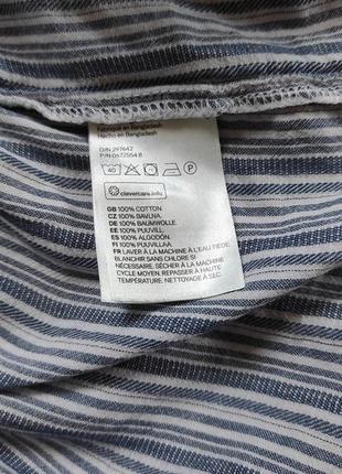 H&m блуза в смужку, вінтажний стиль, сорочка під вишиванку, етно стиль з пишними рукавами5 фото