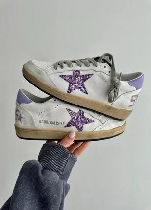 Кроссовки golden goose 🌟 ggdb ballstar lilac premium7 фото