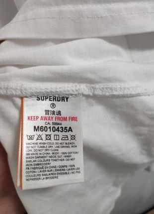Лонгслив футболка длинный рукав мужская белая superdry, размер l - xl7 фото