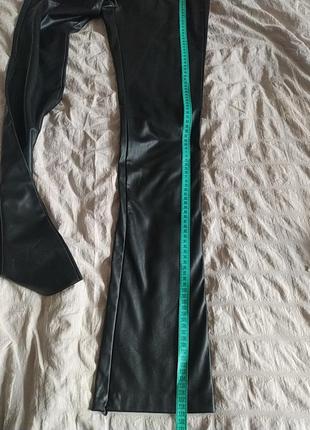 Кожаные (заменимый) брюки, zara, размер l8 фото