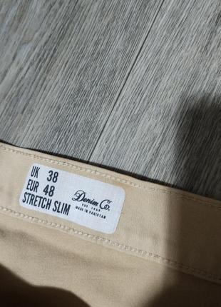 Мужские  шорты / denim co / бежевые бриджи / slim / мужская одежда / чоловічий одяг /2 фото