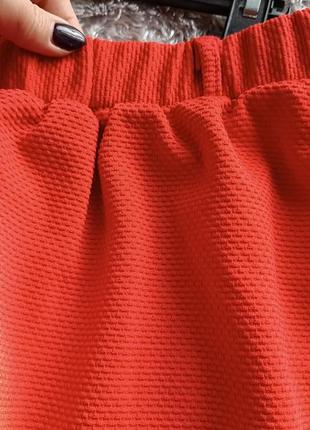 Юбка свободного кроя, на резинке, юбка солнце, очень красивого цвета - коралл, размер l,xl4 фото