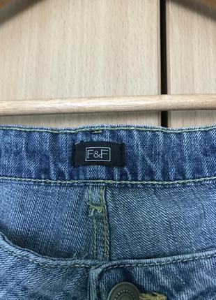 Джинсовые шорты с рваностями от f&f4 фото