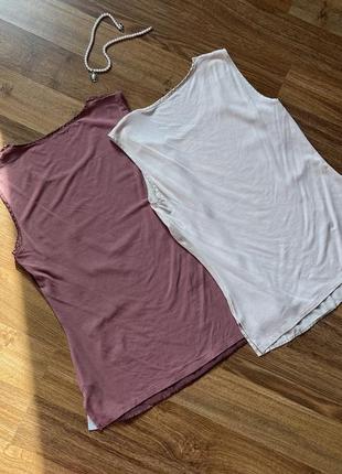 Блузки intimissimi xs/s розовая и молочная (белая)4 фото