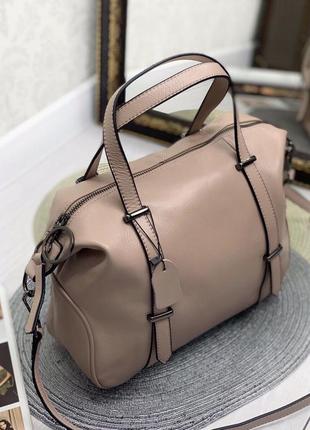 Сумки бочонок зі шкіри