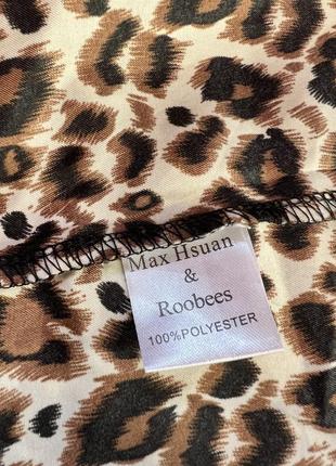 Легкий сатиновый халат кимоно леопард max hsuan &amp; roobees6 фото