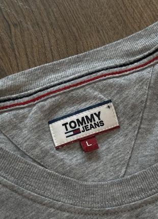 Серая футболка Tommy hilfiger jeans размер l6 фото