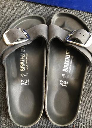 Сланцы birkenstock big buckle leather 36/38/39/40/41  рр6 фото