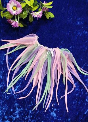 Юбка карнавальная фатин, цветок хризантема1 фото
