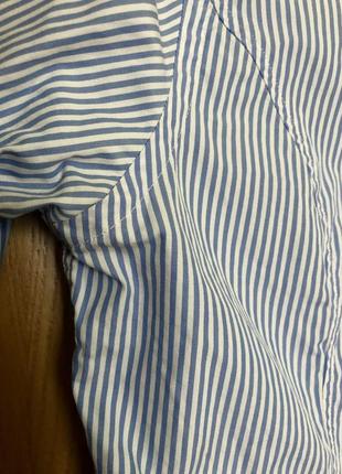 Рубашка в полоску под запонки , john lewis, британия оригинал6 фото