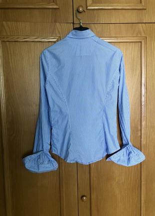 Сорочка в смужку під запонки , john lewis, британія оригінал7 фото