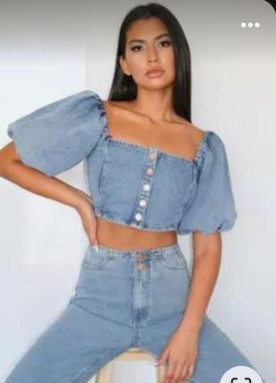 Топ блуза з деніма