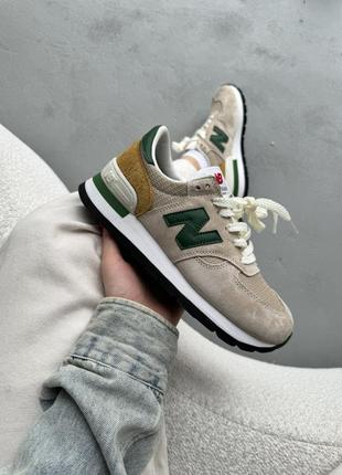 👟 кроссовки new balance 574 beige/green/ наложка bs👟