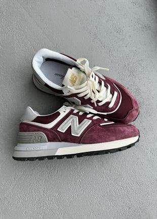 👟 кроссовки new balance 574 legacy bordo/beige/ наложка bs👟6 фото