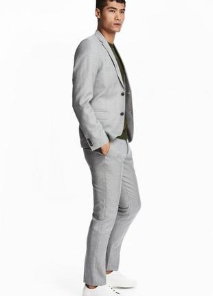 Шерстяные брюки slim fit h&m