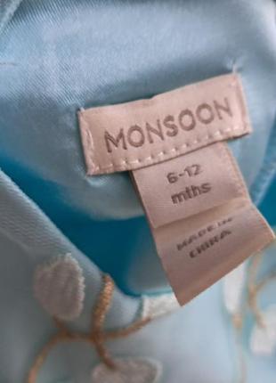 Нарядное платье monsoon 6-12 мес8 фото