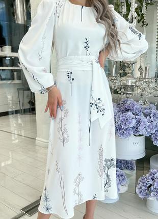 Легкое нежное платье с объемными рукавами 💖, плаття платье сарафан3 фото