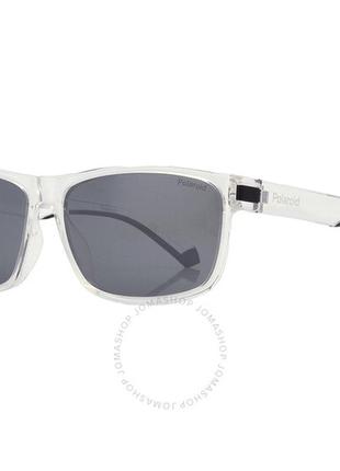 Brand new polaroid coregrey mirror rectangular men's sunglasses pld 2121/s mng/ex 581 фото