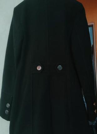 Пальто женское черное (весна-осень) идеальный состав ткани в отличном состоянии 46р. - 340 гр.3 фото