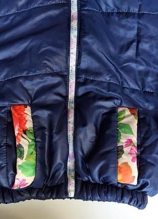 Легкая куртка курточка весенняя с цветами6 фото