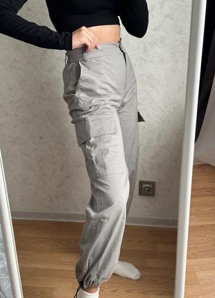 Женские серые брюки брюки карго