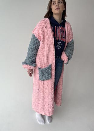 Вʼязаний кардиган в повний ріст ручної роботи